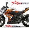 Decal Stiker Z250 WHITE SPORTY ORANGE II